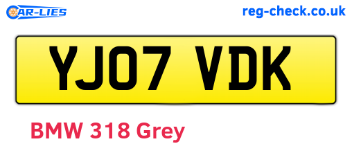 YJ07VDK are the vehicle registration plates.