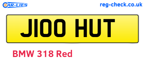 J100HUT are the vehicle registration plates.