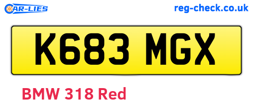 K683MGX are the vehicle registration plates.