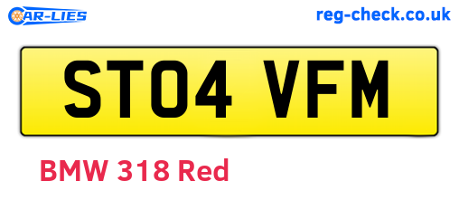 ST04VFM are the vehicle registration plates.
