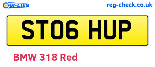 ST06HUP are the vehicle registration plates.