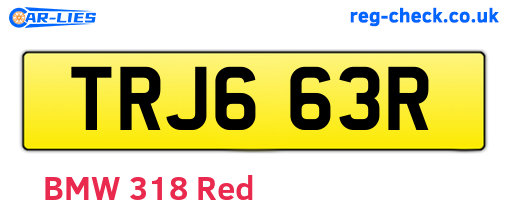 TRJ663R are the vehicle registration plates.