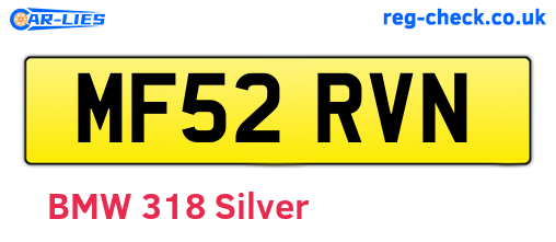 MF52RVN are the vehicle registration plates.