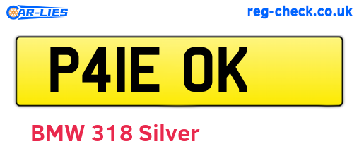 P41EOK are the vehicle registration plates.