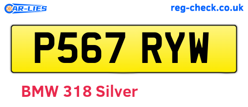 P567RYW are the vehicle registration plates.