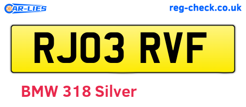RJ03RVF are the vehicle registration plates.