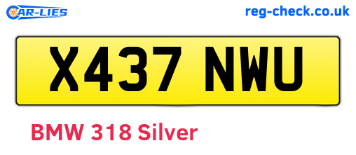 X437NWU are the vehicle registration plates.
