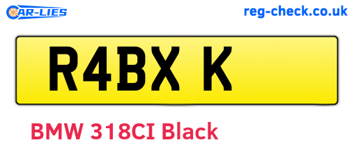 R4BXK are the vehicle registration plates.