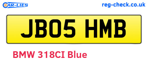 JB05HMB are the vehicle registration plates.