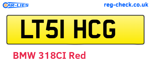 LT51HCG are the vehicle registration plates.