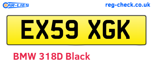 EX59XGK are the vehicle registration plates.