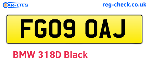 FG09OAJ are the vehicle registration plates.