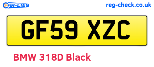 GF59XZC are the vehicle registration plates.