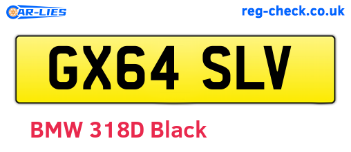 GX64SLV are the vehicle registration plates.