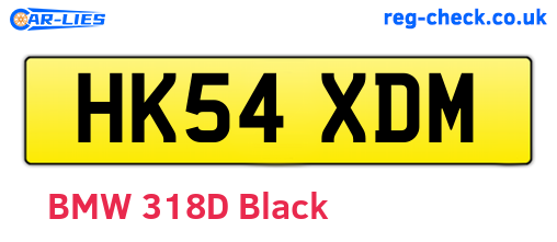 HK54XDM are the vehicle registration plates.