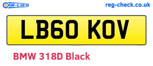LB60KOV are the vehicle registration plates.