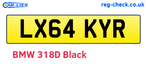 LX64KYR are the vehicle registration plates.