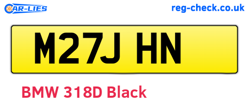 M27JHN are the vehicle registration plates.