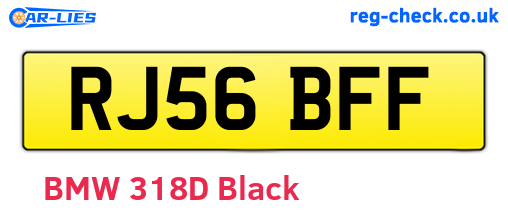 RJ56BFF are the vehicle registration plates.