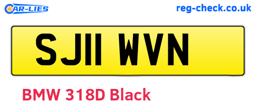 SJ11WVN are the vehicle registration plates.