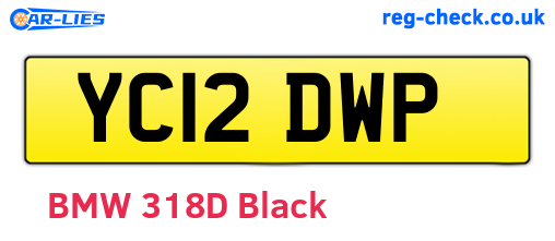 YC12DWP are the vehicle registration plates.