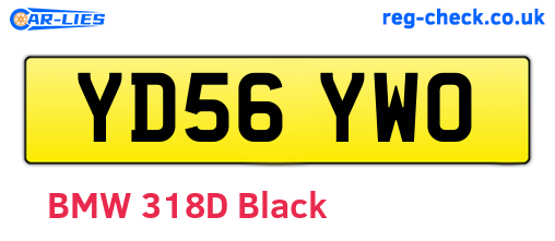 YD56YWO are the vehicle registration plates.