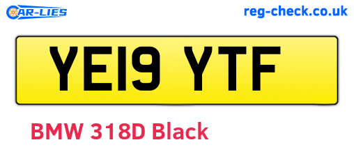 YE19YTF are the vehicle registration plates.