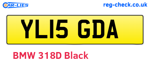 YL15GDA are the vehicle registration plates.