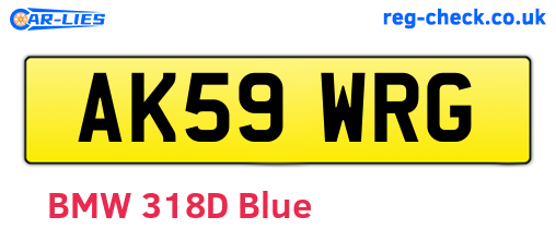AK59WRG are the vehicle registration plates.