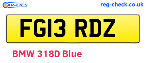 FG13RDZ are the vehicle registration plates.