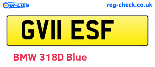 GV11ESF are the vehicle registration plates.