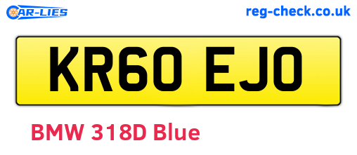 KR60EJO are the vehicle registration plates.