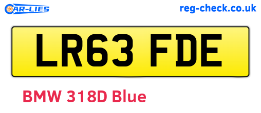 LR63FDE are the vehicle registration plates.