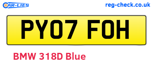 PY07FOH are the vehicle registration plates.