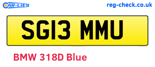 SG13MMU are the vehicle registration plates.