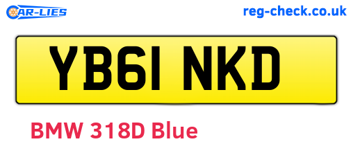 YB61NKD are the vehicle registration plates.