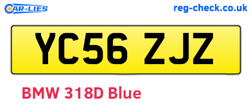 YC56ZJZ are the vehicle registration plates.