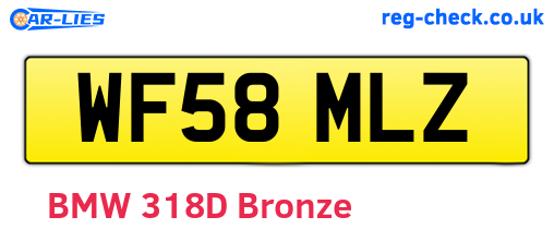 WF58MLZ are the vehicle registration plates.