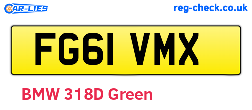 FG61VMX are the vehicle registration plates.