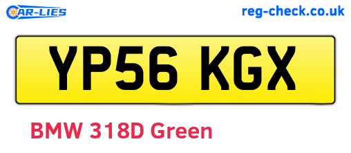 YP56KGX are the vehicle registration plates.
