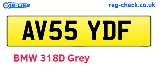 AV55YDF are the vehicle registration plates.