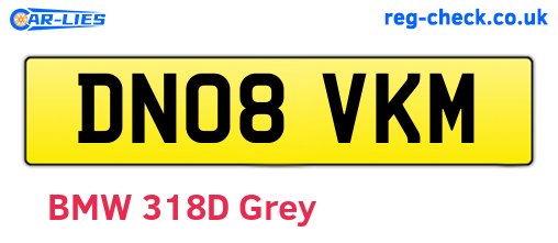 DN08VKM are the vehicle registration plates.