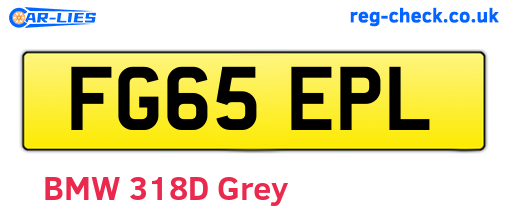 FG65EPL are the vehicle registration plates.