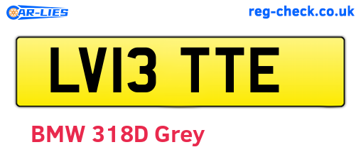 LV13TTE are the vehicle registration plates.