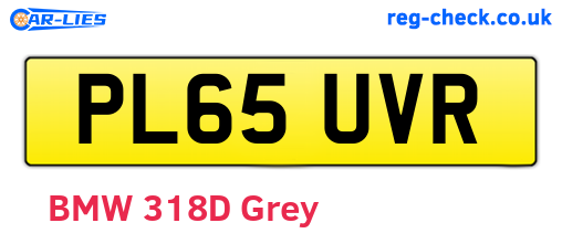PL65UVR are the vehicle registration plates.