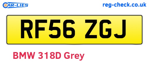 RF56ZGJ are the vehicle registration plates.