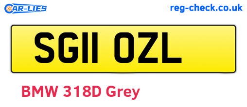 SG11OZL are the vehicle registration plates.