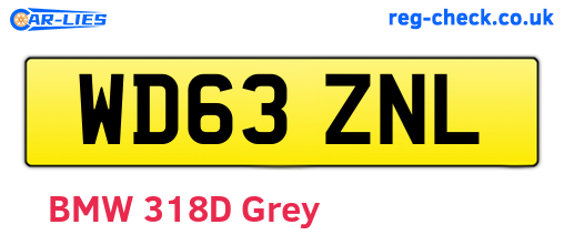 WD63ZNL are the vehicle registration plates.