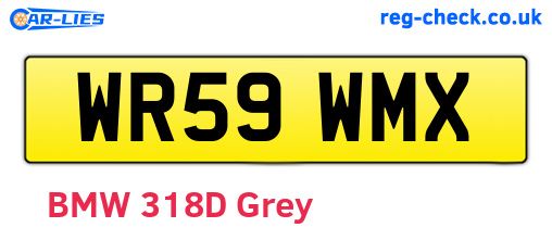 WR59WMX are the vehicle registration plates.