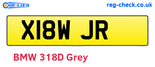X18WJR are the vehicle registration plates.